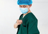 Rumah Sakit Menggunakan Pakaian Scrub Bedah Medis Lengan Pendek 100% Katun Leher V