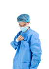 Jas Lab Nonwoven Biru Gaun Sekali Pakai Unisex Seragam Rumah Sakit Baju Medis Suit