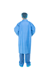 Jas Lab Nonwoven Biru Gaun Sekali Pakai Unisex Seragam Rumah Sakit Baju Medis Suit