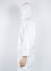 Gaun Pelindung Sekali Pakai Putih Tahan Debu Anti Tetesan Setelan Baju Medis