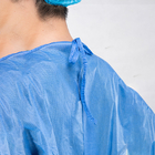 Bahan SMS PP Disposable Isolation Gown Warna Biru Hijau Ukuran XL EN13795