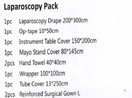 Kit Paket Drape Perut Laparotomi Sekali Pakai Bedah Kelas II