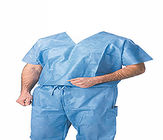 Setelan Scrub Bedah Biru Laut, Seragam Perawat Rumah Sakit Scrub Suit Lengan Pendek