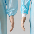 Gaun Bedah Sekali Pakai Tahan Air PP PE Biru Dengan Manset Elastis