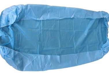 Klinik Bedah Sekali Pakai Tirai Bed Cover Biru Dengan Sprei Pas Elastis