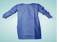 Disposable Reinforced Surgical Gown warna Bahan Biru Kustomisasi Ukuran Non-Anyaman