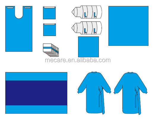 Pak Bedah Sekali Pakai Bebas Lateks dengan Bahan Penyerap Tinggi dan Umur Simpan 3 Tahun untuk Penggunaan Rumah Sakit