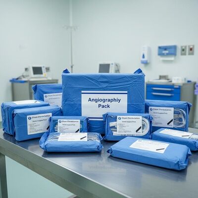 Steam Sterilization Sterile Surgical Packs with Non-woven Fabric and Angiography Pack for Hospitals